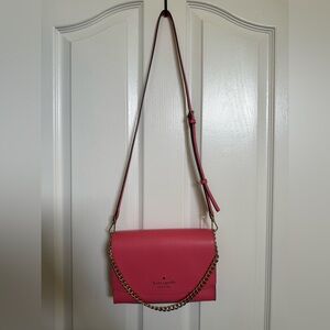 Madison Willow Medium Flap Convertible Crossbody Purse in Coral